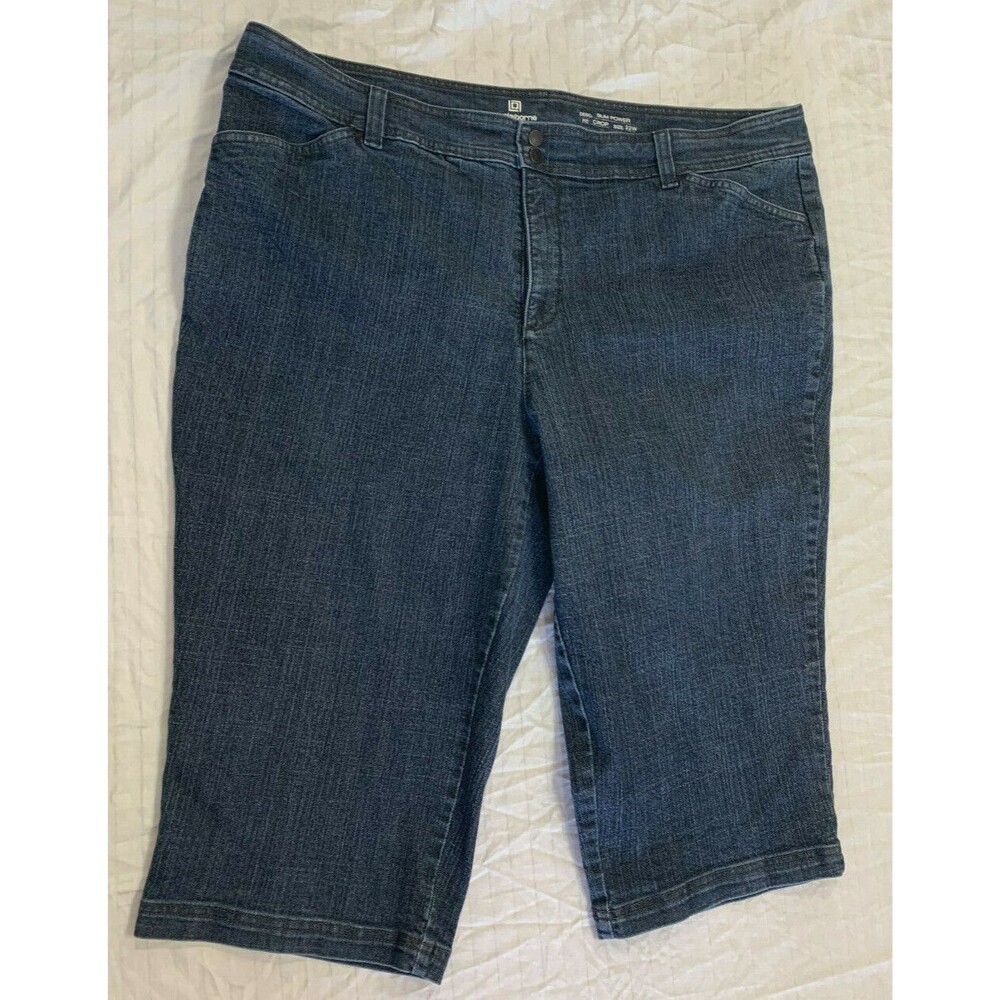 LIZ CLAIBORNE SLIM POWER CROP WOMENS JEANS CAPRIS PANTS SIZE 22W